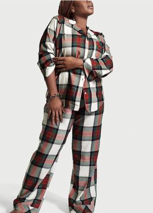 Пижамы фланелевая victoria's secret flannel long pj set (оригинал)2 фото