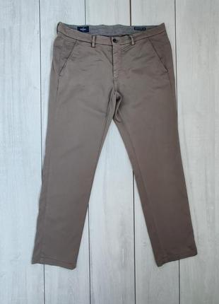 Якісні стрейчеві чоловічі базові коттонові брюки штани 50 р пояс 45 см