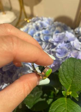 Перстень с натуральной американской бирюзой mohave, 18р кольцо серебро 9252 фото