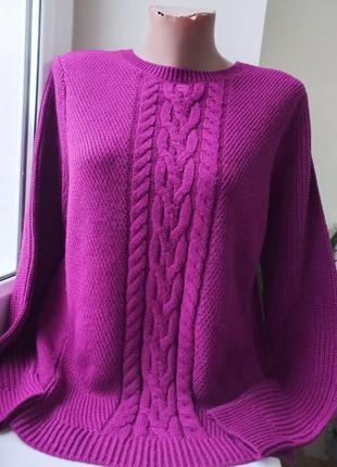 Tommy hilfiger теплый свитер 55% хлопок l-xl размер