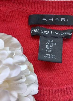 Tahari pure lux 100% cashmere кашемировый свитер m размер2 фото