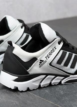 Спортивные мягкие летние кроссовки сеточка adidas, обувь мужская текстиль для мужчин на лето *а-1 біл/сет*4 фото