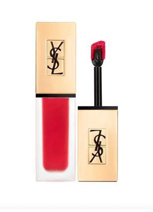 Yves saint laurenttatouage couture matte красный блеск для губ бальзам помада жидкая помада