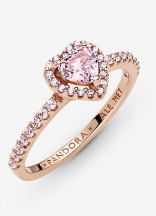 Pandora пандора кольцо кольцо кольца сердечко сердечко серебро стерлинговое покрытие золото 18 к розовому кампу размер 17