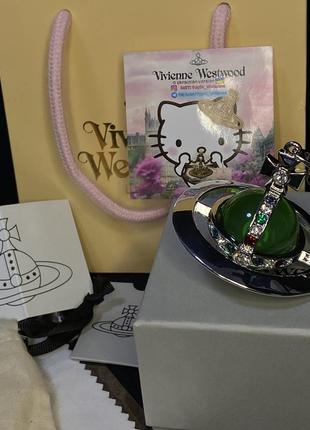 Vivienne westwood big green orb, вивьен вествуд кулон, подвеска орб
