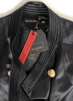 Жакет рубашка шёлк h&m studio for balmain silk7 фото