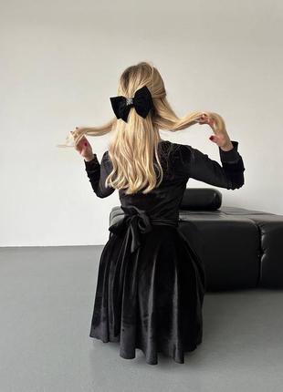 Волшебное черное бархатное платье6 фото