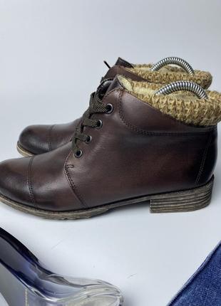 Зимние кожаные ботинки rieker немечки2 фото