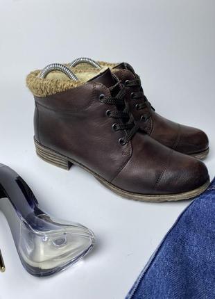 Зимние кожаные ботинки rieker немечки5 фото