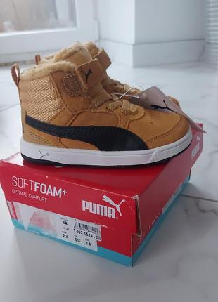 Детские зимние ботинки puma. размер 22.2 фото