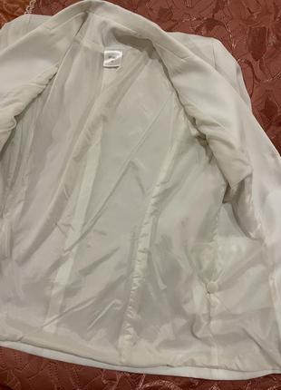 Белый пиджак жакет женский айвори8 фото