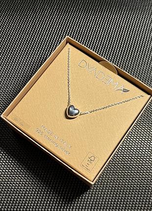 Срібна брендова прикраса з вел.сердечком dyadema.