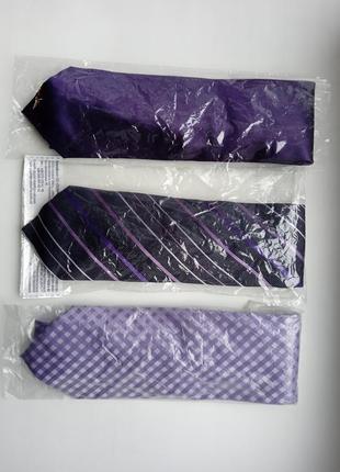 Подарок для мужчины мужская парня галстук длинный галстук длинный фиоллнтовая широкая мужская фиолетовая в клетку4 фото