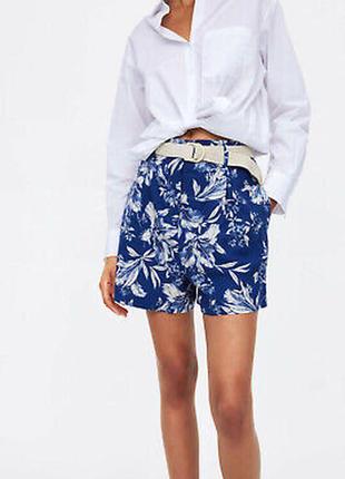 Zara шорты с принтом шорты бермуди
