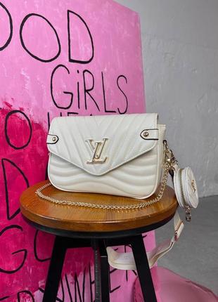 Сумка vuitton new wave multi pochette beige3 фото