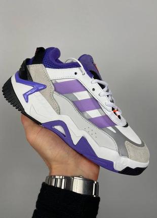 Классные женские кроссовки adidas niteball 2.0 ‘violet white’ gx0775 белые с фиолетовым10 фото