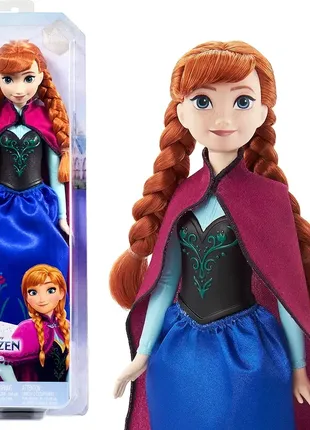 Лялька disney frozen холодне серце анна в накидці hlw49