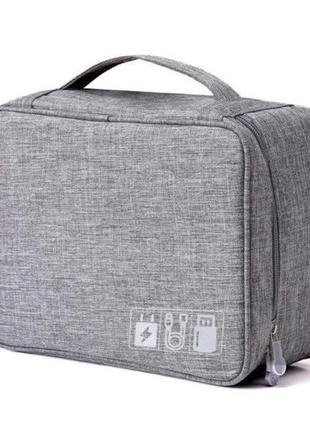 Сумка органайзер для зберігання кабелів і зарядних пристроїв