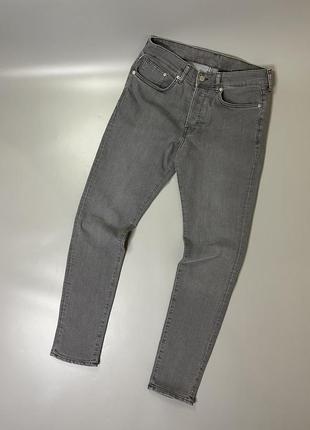 Базові сірі джинси h&m &denim, однотонні, ейчендем, денім, скінні, skinny