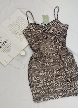 Нова сукня сітка у принт-зебри h&m5 фото