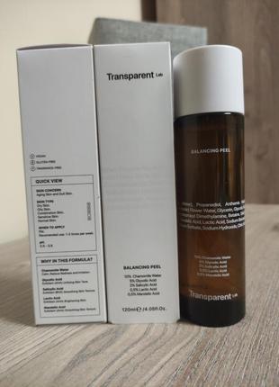 Мультикислотний тонер transparent-lab balancing peel, 120 мл2 фото