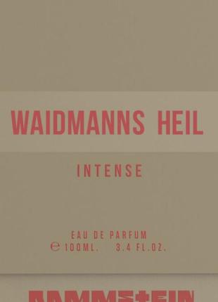Rammstein waidmanns heil intense  духи мужские2 фото