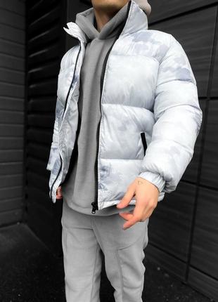 Мужская зимняя теплая белая короткая куртка камуфляж отличное качество2 фото