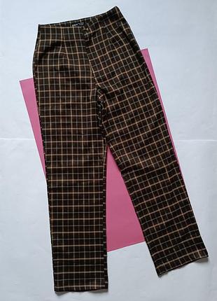 Супepмодні як нові брюки стильні у клітинку shein