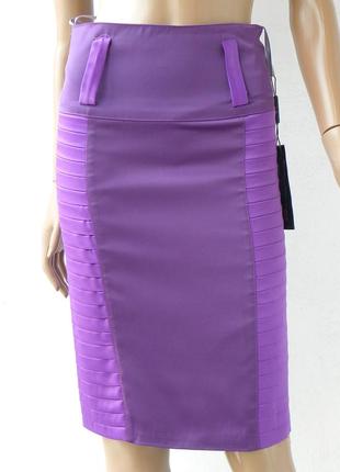 Нарядная комбинированная фиолетовая юбка 42-46 размеры (36-40 евроразмеры).