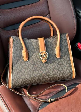 👜 michael kors gabby large logo satchel