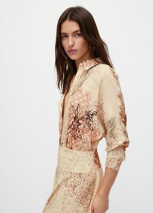 Massimo dutti long printed dress4 фото