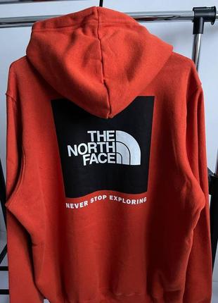 Худи the north face красного цвета