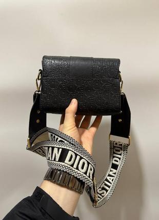 Жіноча сумочка cristian dior montaigne black leather2 фото