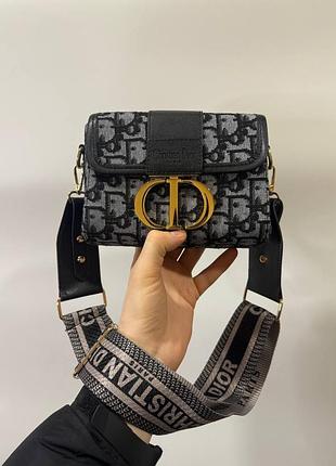 Женская сумочка cristian dior montaigne dark silver