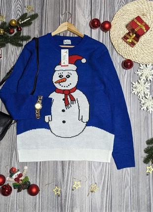 Синий свитер со снеговиком wicked costumes #2227