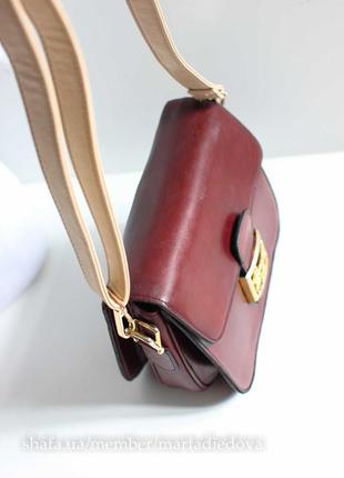 Винтажная кожаная сумка 1970-х  celine horse carriage shoulder bag  оригинал!3 фото