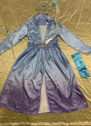 Шикарне карнавальне плаття костюм ельза холодне серце на 7-8 років