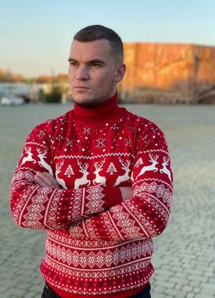 Новогодний свитер с оленями5 фото