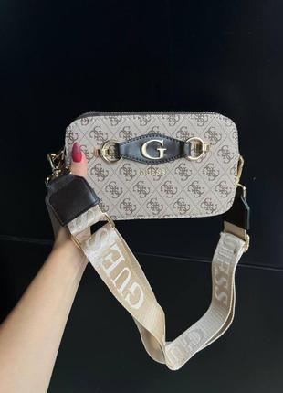 Сумка guess izzy crossbody beige