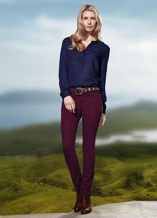 Трендові жіночі бордові брендові джинси скінні
