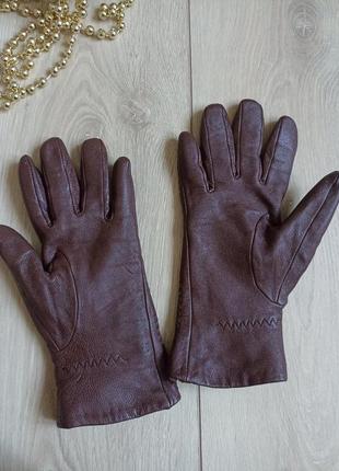 Кожаные перчатки с мехом2 фото