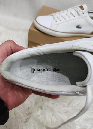 Шкіряні кросівки lacoste 44.5 розмір7 фото