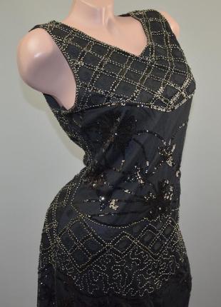 Шикарное, полностью расшитое бисером платье tenki (14) в идеале2 фото