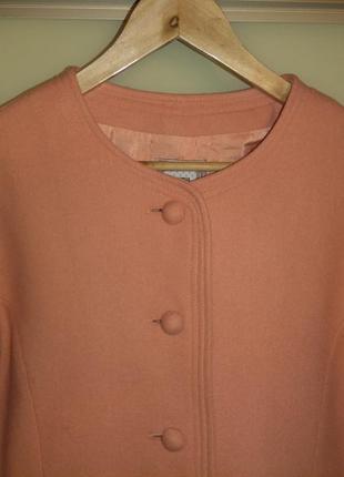 Шерстяной пиджак абрикосового цвета promod (франция) 80% шерсть3 фото