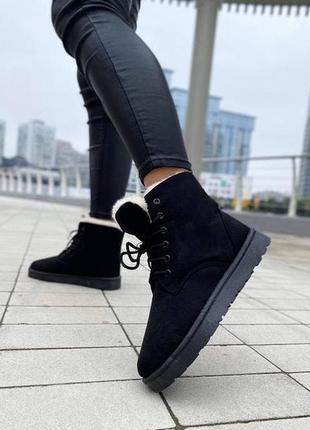 Ботинки женские зимние черные3 фото