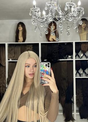 Парик💕парик блонд 90 см на сеточке