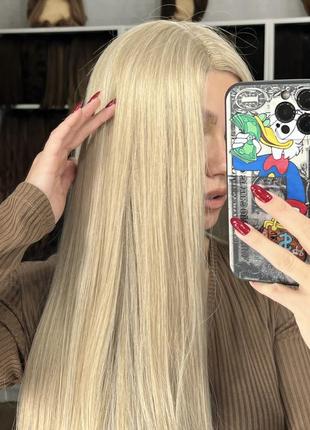 Парик💕парик блонд 90 см на сеточке