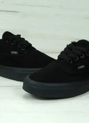 Кеди vans all black suede зима winter ❄️ теплые зимние ботинки сапоги fur мех ☔️🌧🌤☀️5 фото