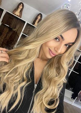 Парик💕система волос медовый блонд на сеточке