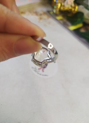 Кольцо 925 пройа серебро с крупным кристаллом2 фото